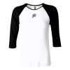 Ladies' Baby Rib 3/4-Sleeve Contrast Raglan T-Shirt Thumbnail