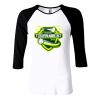 Ladies' Baby Rib 3/4-Sleeve Contrast Raglan T-Shirt Thumbnail