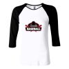 Ladies' Baby Rib 3/4-Sleeve Contrast Raglan T-Shirt Thumbnail